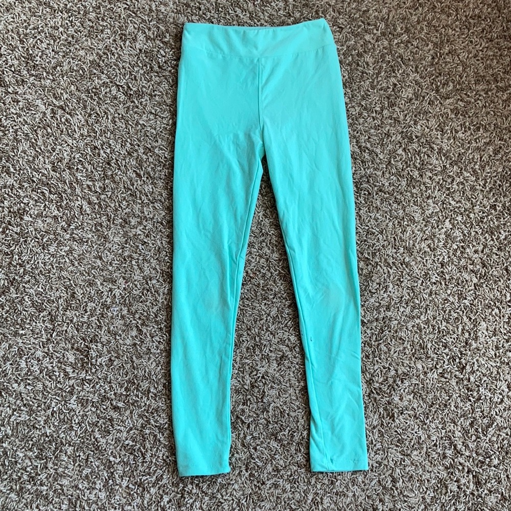 turquoise leggings